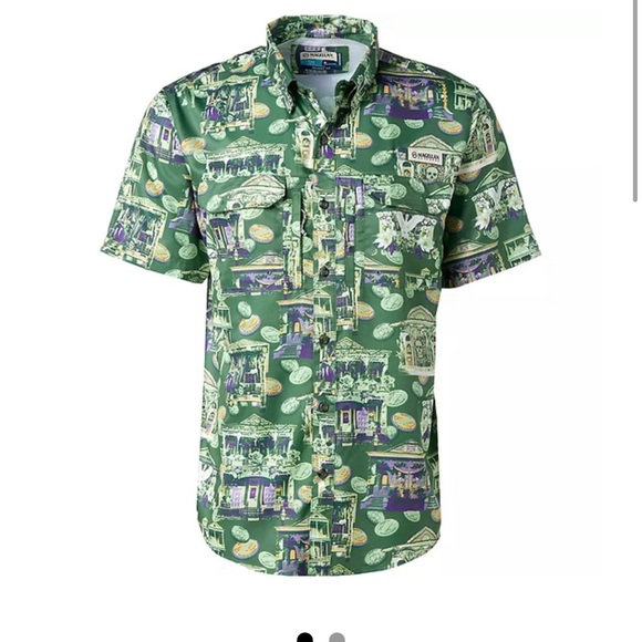 Magellan Outdoors Men's Mardi Gras House Float Shirt - Picture 1 of 6